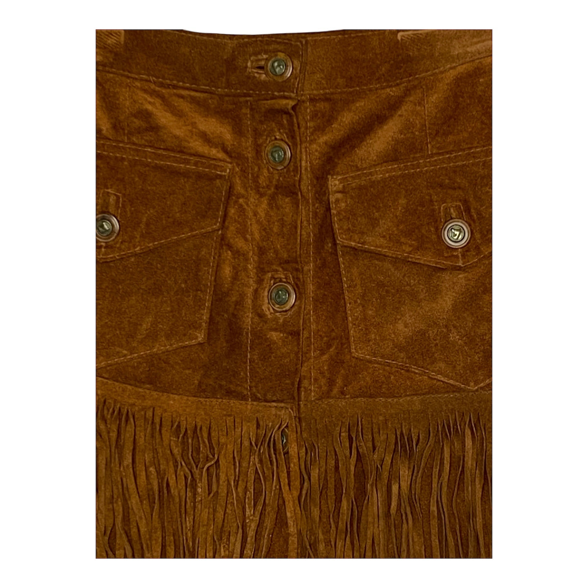 Vintage Velours-Lederrock